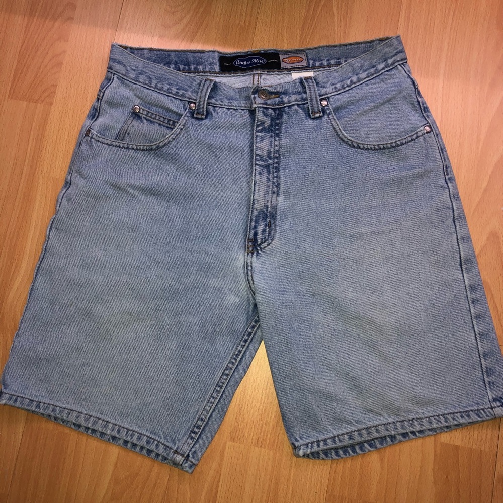 Vintage Anchor Blue Denim Shorts